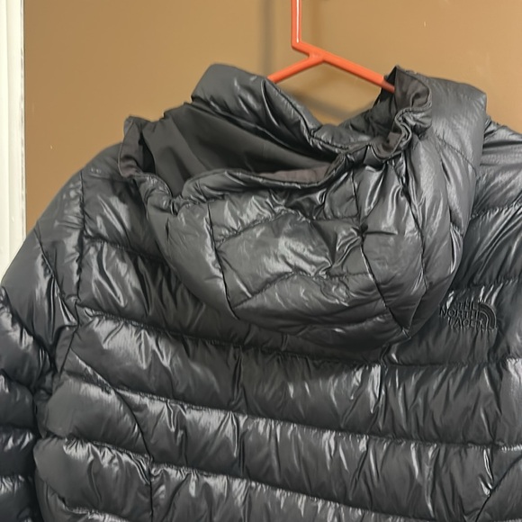 The North Face Black Quilted Puffer Jacket Water-Resistant Womens XL Hood - Picture 3 of 7